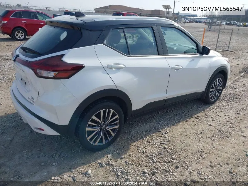 2021 Nissan Kicks Sv Xtronic Cvt VIN: 3N1CP5CV7ML565547 Lot: 40718243