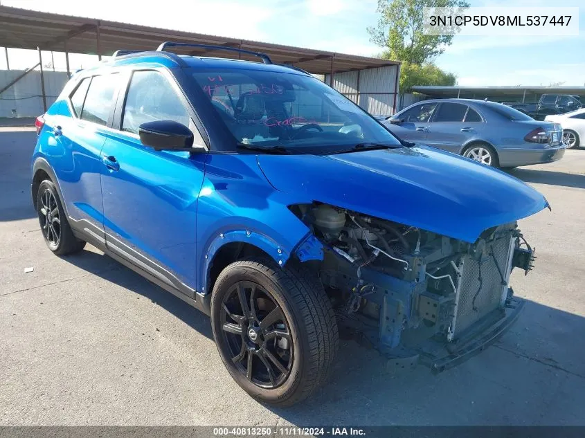 2021 Nissan Kicks Sr Xtronic Cvt VIN: 3N1CP5DV8ML537447 Lot: 40813250