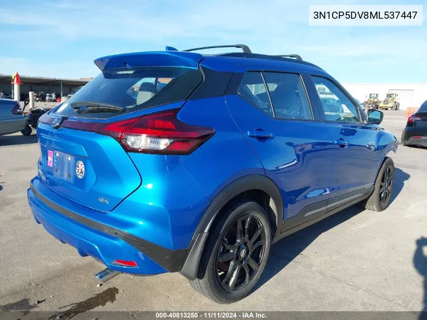 2021 Nissan Kicks Sr Xtronic Cvt VIN: 3N1CP5DV8ML537447 Lot: 40813250