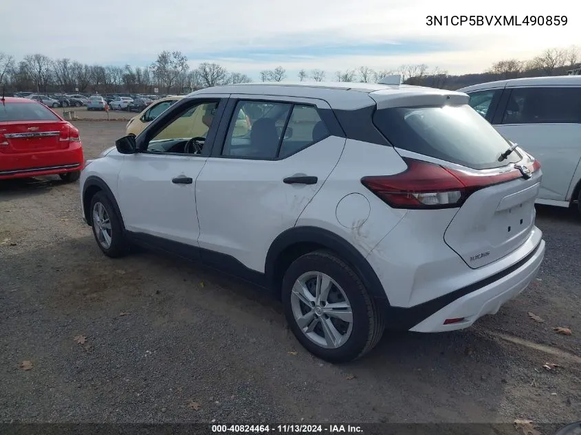 2021 Nissan Kicks S Xtronic Cvt VIN: 3N1CP5BVXML490859 Lot: 40824464