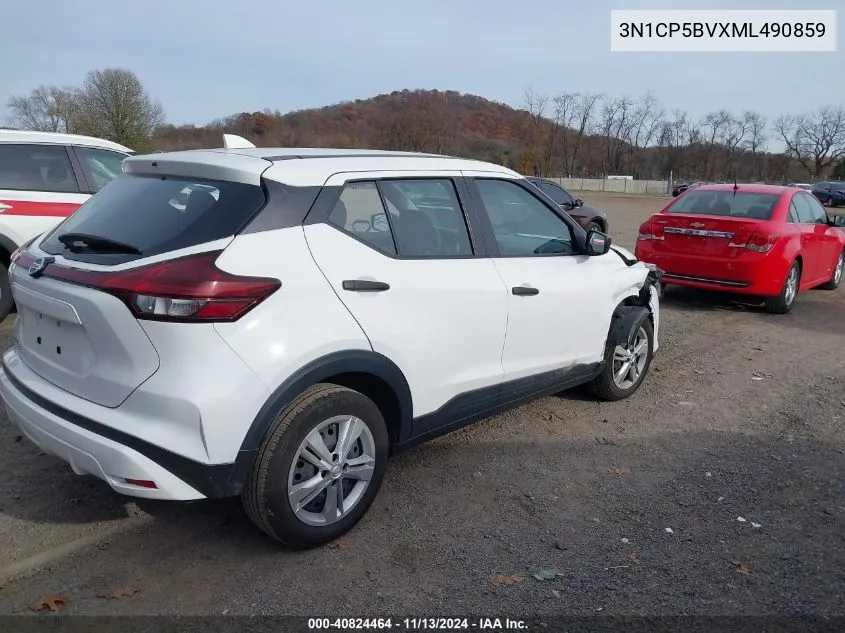 2021 Nissan Kicks S Xtronic Cvt VIN: 3N1CP5BVXML490859 Lot: 40824464