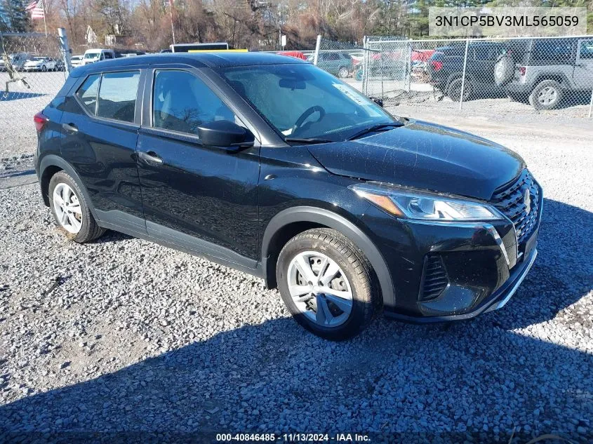 2021 Nissan Kicks S Xtronic Cvt VIN: 3N1CP5BV3ML565059 Lot: 40846485