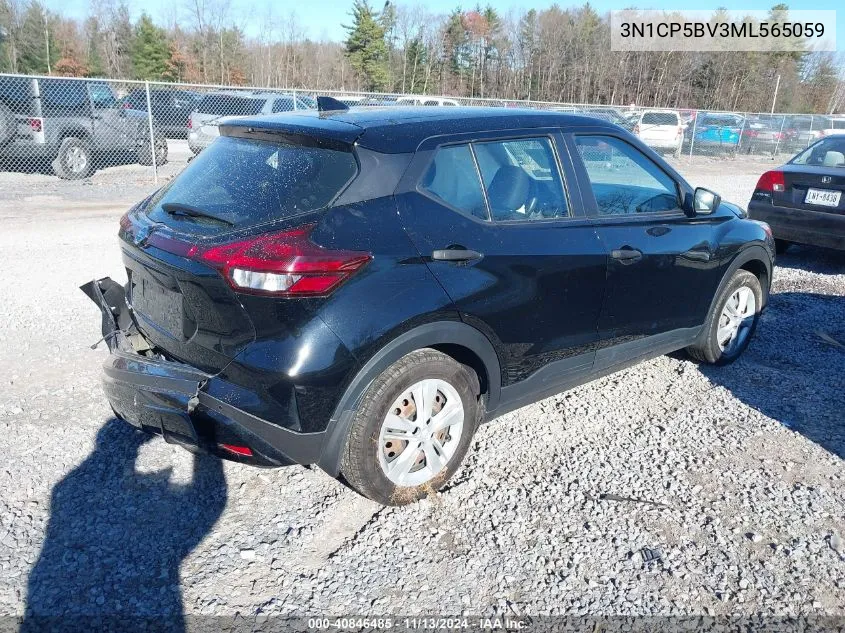 2021 Nissan Kicks S Xtronic Cvt VIN: 3N1CP5BV3ML565059 Lot: 40846485