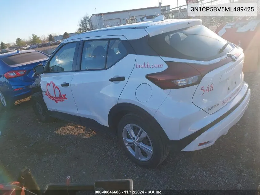 2021 Nissan Kicks S Xtronic Cvt VIN: 3N1CP5BV5ML489425 Lot: 40846685