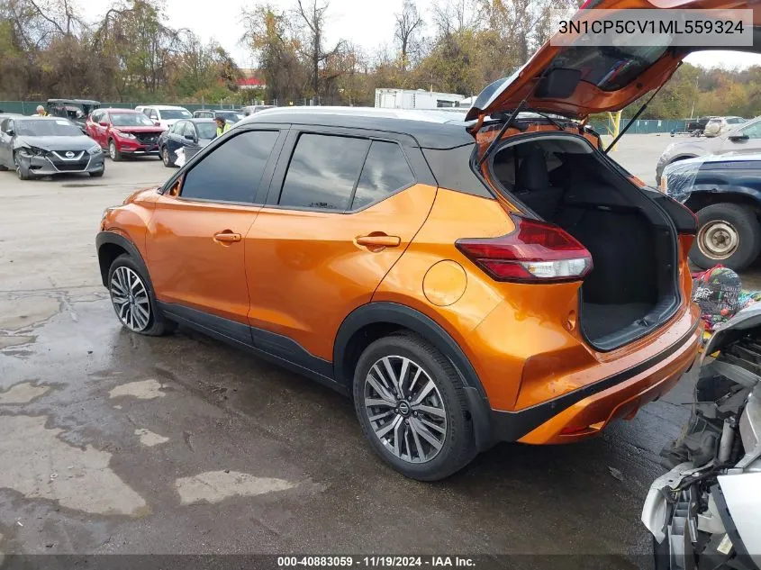 2021 Nissan Kicks Sv VIN: 3N1CP5CV1ML559324 Lot: 40883059