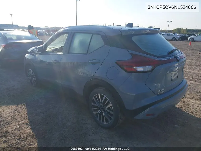 2022 Nissan Kicks VIN: 3N1CP5CV6NL524666 Lot: 12089103