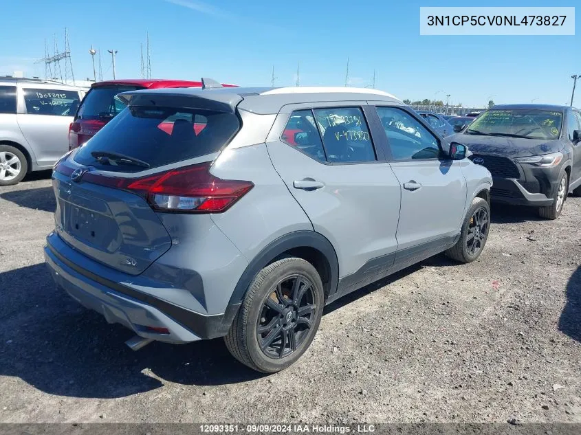 2022 Nissan Kicks VIN: 3N1CP5CV0NL473827 Lot: 12093351