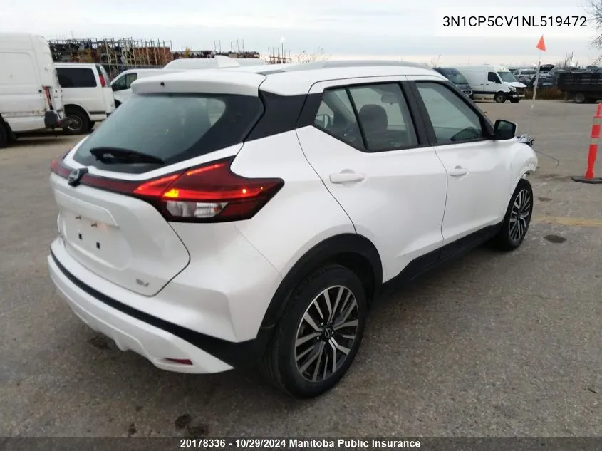 3N1CP5CV1NL519472 2022 Nissan Kicks Sv