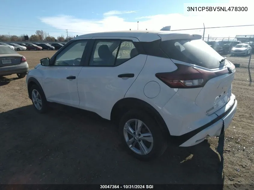 2022 Nissan Kicks S VIN: 3N1CP5BV5NL478300 Lot: 30047364