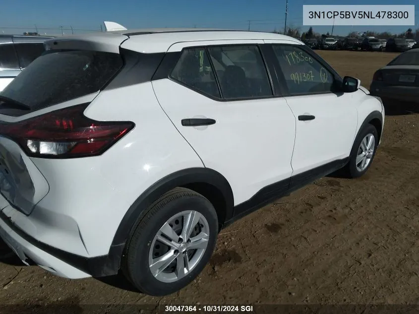 2022 Nissan Kicks S VIN: 3N1CP5BV5NL478300 Lot: 30047364