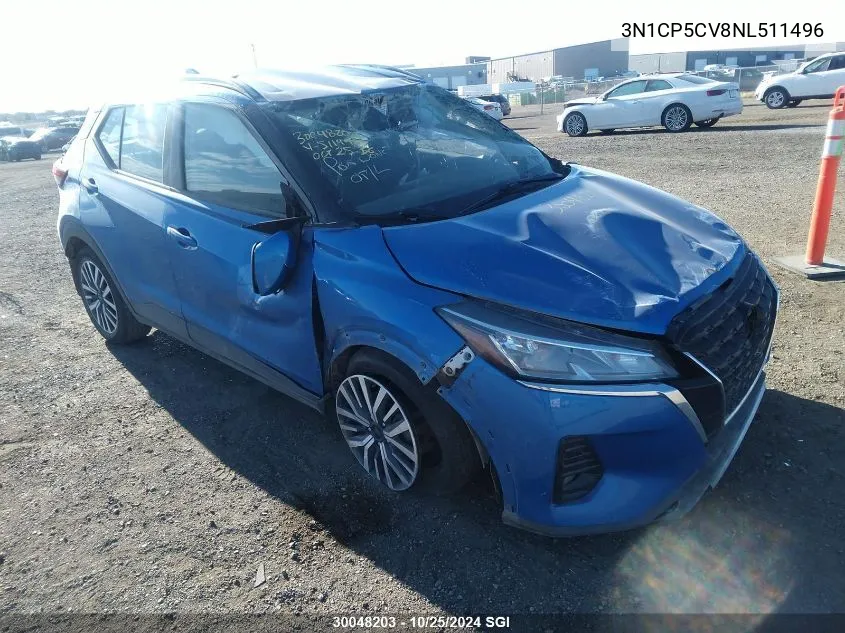 3N1CP5CV8NL511496 2022 Nissan Kicks Sv