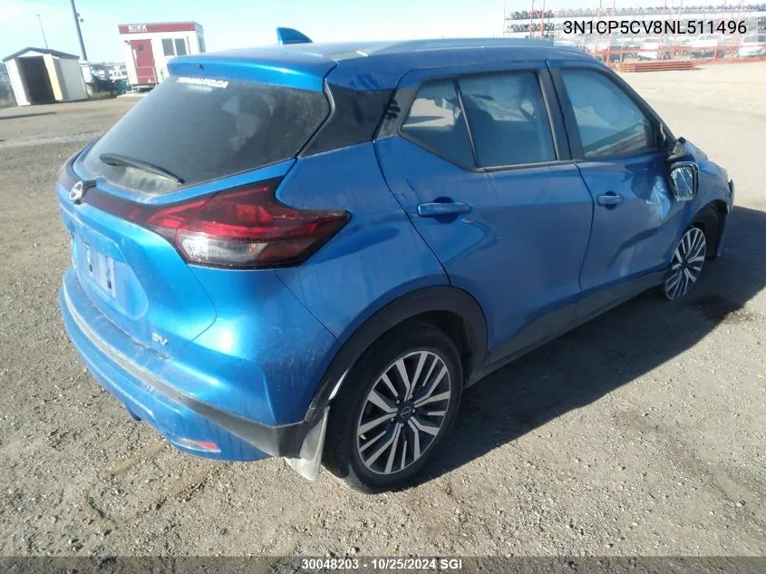 3N1CP5CV8NL511496 2022 Nissan Kicks Sv