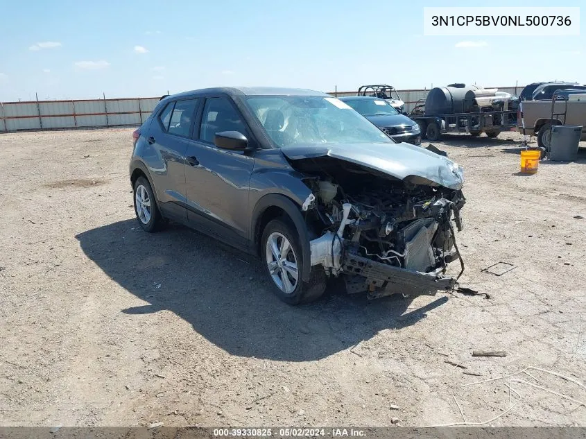 3N1CP5BV0NL500736 2022 Nissan Kicks S Xtronic Cvt