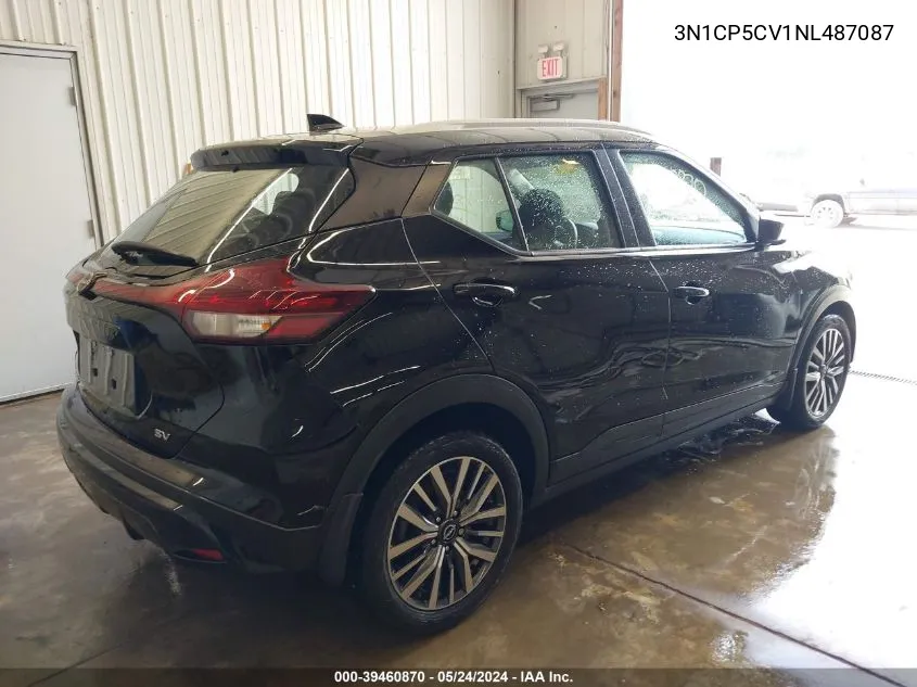 3N1CP5CV1NL487087 2022 Nissan Kicks Sv Xtronic Cvt