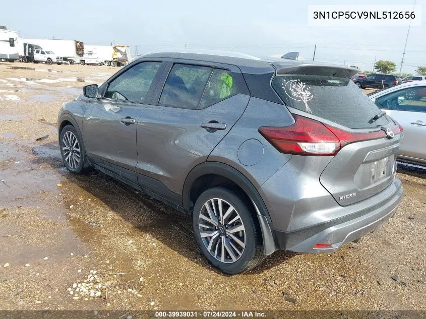 2022 Nissan Kicks Sv Xtronic Cvt VIN: 3N1CP5CV9NL512656 Lot: 39939031