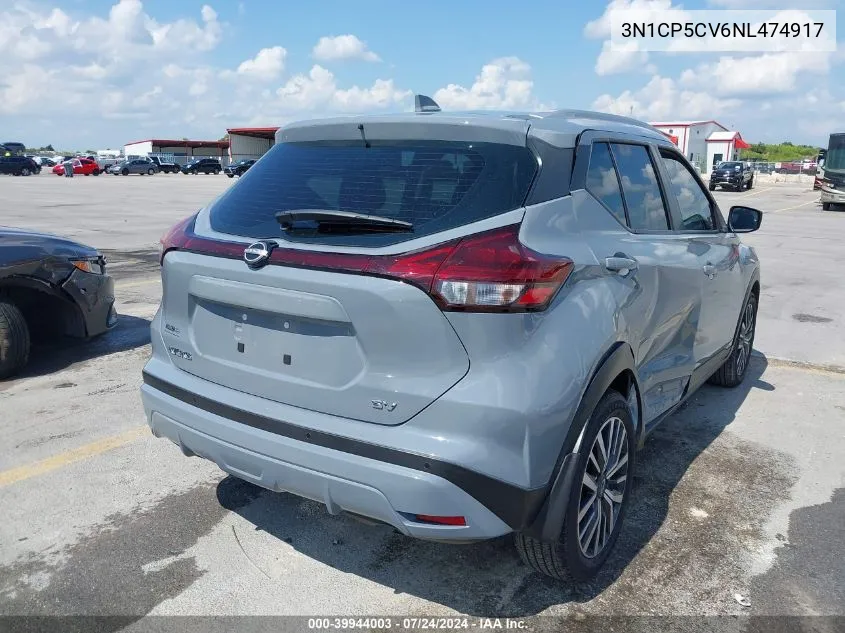 3N1CP5CV6NL474917 2022 Nissan Kicks Sv Xtronic Cvt