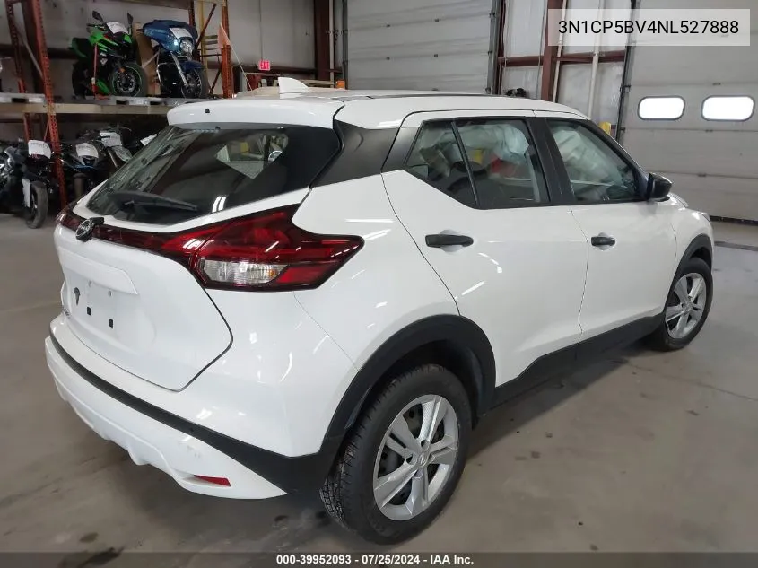 2022 Nissan Kicks S Xtronic Cvt VIN: 3N1CP5BV4NL527888 Lot: 39952093