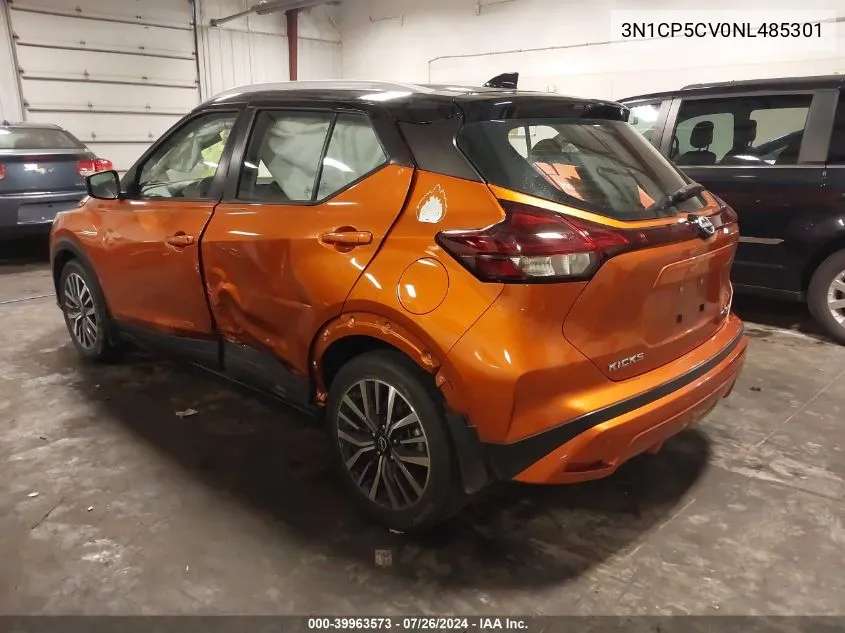 2022 Nissan Kicks Sv Xtronic Cvt VIN: 3N1CP5CV0NL485301 Lot: 39963573