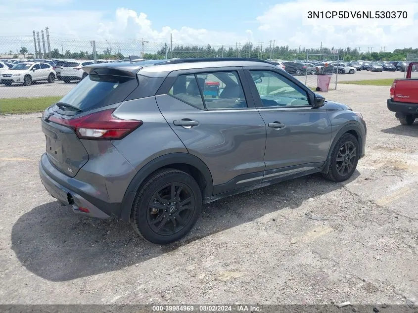 2022 Nissan Kicks Sr Xtronic Cvt VIN: 3N1CP5DV6NL530370 Lot: 39984969