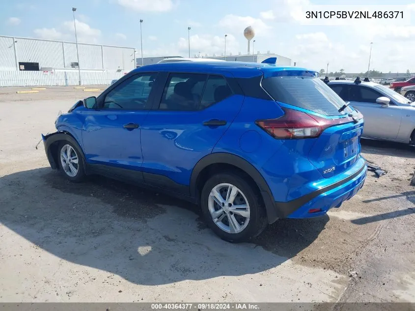 2022 Nissan Kicks S Xtronic Cvt VIN: 3N1CP5BV2NL486371 Lot: 40364377