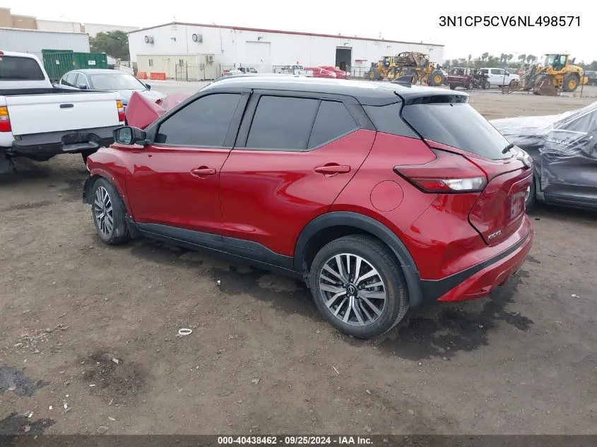 2022 Nissan Kicks Sv Xtronic Cvt VIN: 3N1CP5CV6NL498571 Lot: 40438462