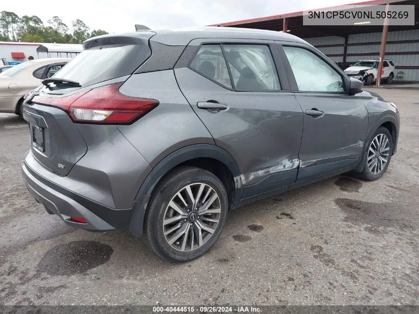 2022 Nissan Kicks Sv VIN: 3N1CP5CV0NL505269 Lot: 40444515