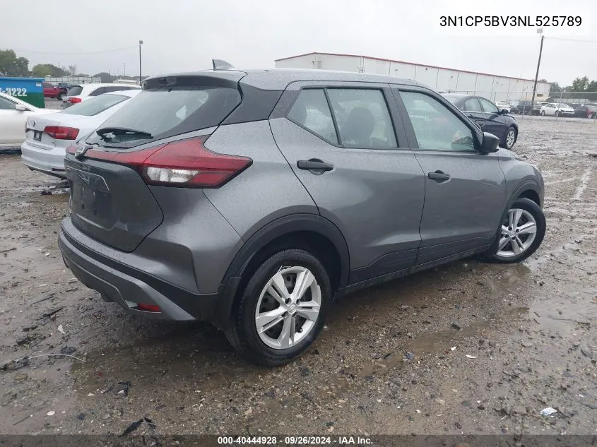 2022 Nissan Kicks S VIN: 3N1CP5BV3NL525789 Lot: 40444928