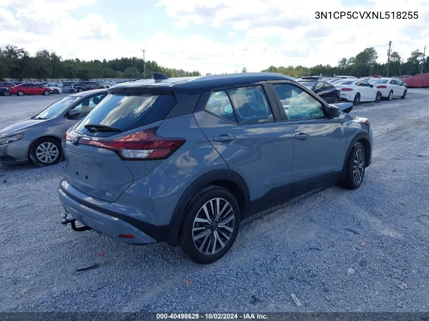 2022 Nissan Kicks Sv Xtronic Cvt VIN: 3N1CP5CVXNL518255 Lot: 40498629