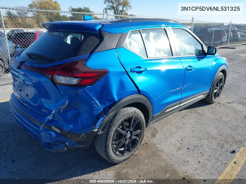 2022 Nissan Kicks Sr VIN: 3N1CP5DV6NL531325 Lot: 40528956