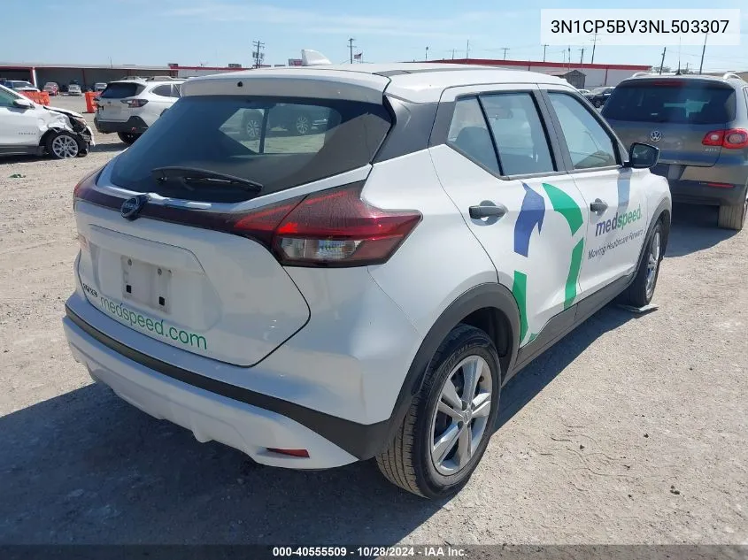 2022 Nissan Kicks S Xtronic Cvt VIN: 3N1CP5BV3NL503307 Lot: 40555509