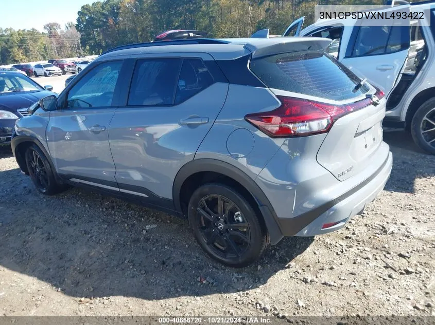 2022 Nissan Kicks Sr Xtronic Cvt VIN: 3N1CP5DVXNL493422 Lot: 40656720