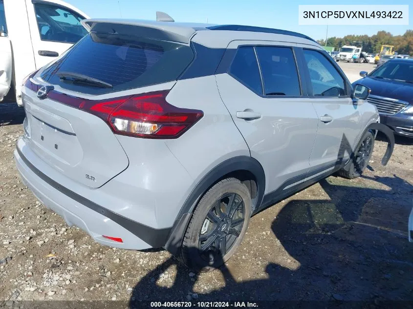 2022 Nissan Kicks Sr Xtronic Cvt VIN: 3N1CP5DVXNL493422 Lot: 40656720