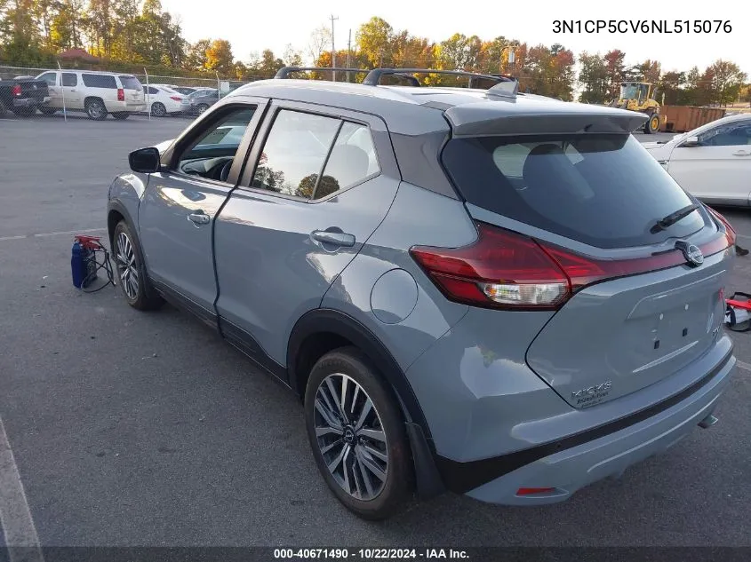 2022 Nissan Kicks Sv Xtronic Cvt VIN: 3N1CP5CV6NL515076 Lot: 40671490