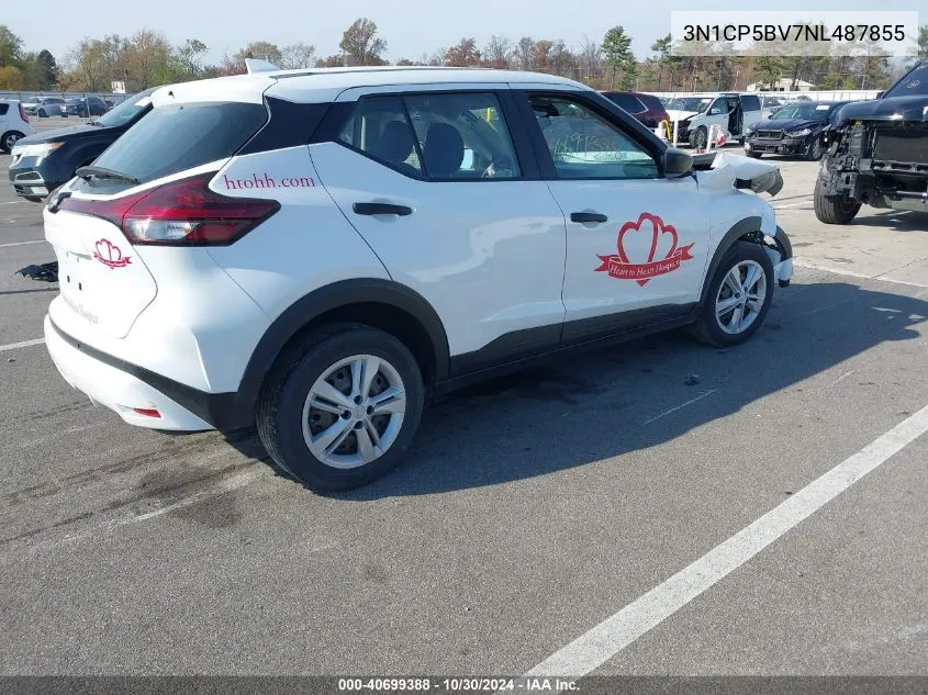 2022 Nissan Kicks S Xtronic Cvt VIN: 3N1CP5BV7NL487855 Lot: 40699388