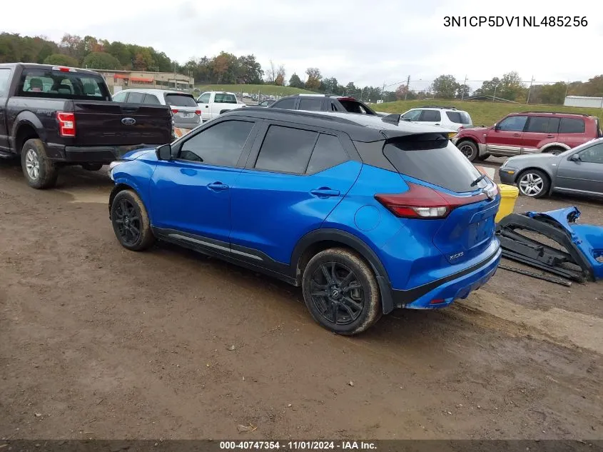 2022 Nissan Kicks Sr Xtronic Cvt VIN: 3N1CP5DV1NL485256 Lot: 40747354