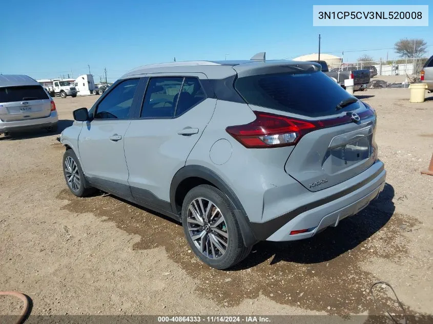 2022 Nissan Kicks Sv Xtronic Cvt VIN: 3N1CP5CV3NL520008 Lot: 40864333