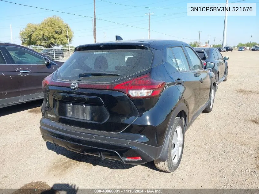 2022 Nissan Kicks S Xtronic Cvt VIN: 3N1CP5BV3NL521676 Lot: 40866001