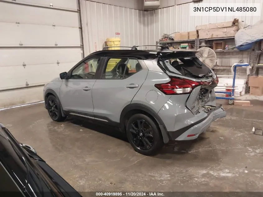 2022 Nissan Kicks Sr Xtronic Cvt VIN: 3N1CP5DV1NL485080 Lot: 40919895