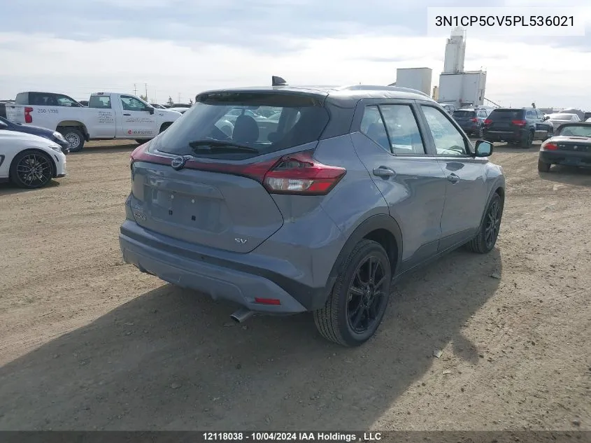 2023 Nissan Kicks Sv VIN: 3N1CP5CV5PL536021 Lot: 12118038