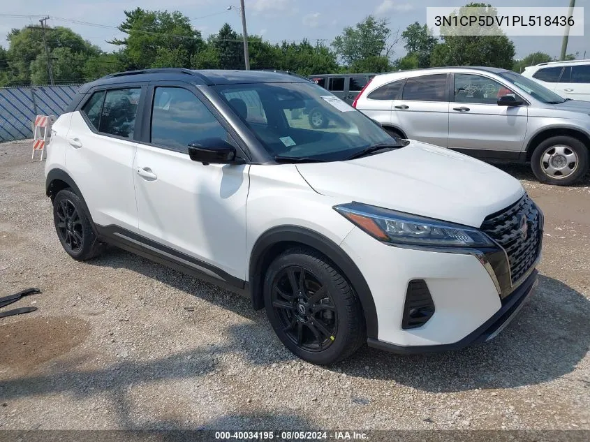 2023 Nissan Kicks Sr Xtronic Cvt VIN: 3N1CP5DV1PL518436 Lot: 40034195