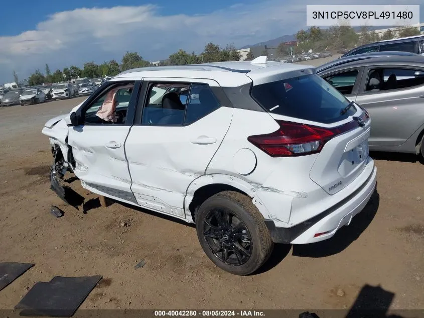 2023 Nissan Kicks Sv Xtronic Cvt VIN: 3N1CP5CV8PL491480 Lot: 40042280