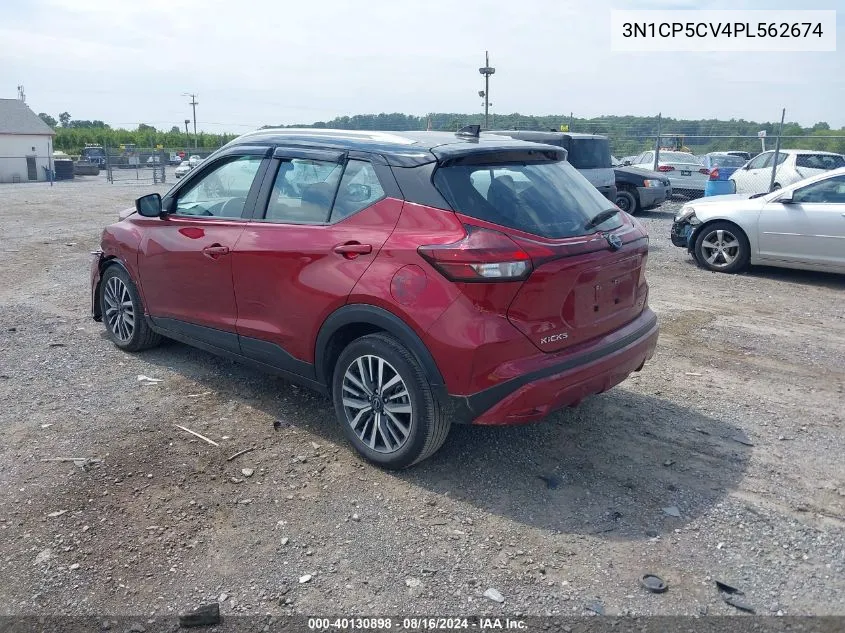 2023 Nissan Kicks Sv Xtronic Cvt VIN: 3N1CP5CV4PL562674 Lot: 40130898