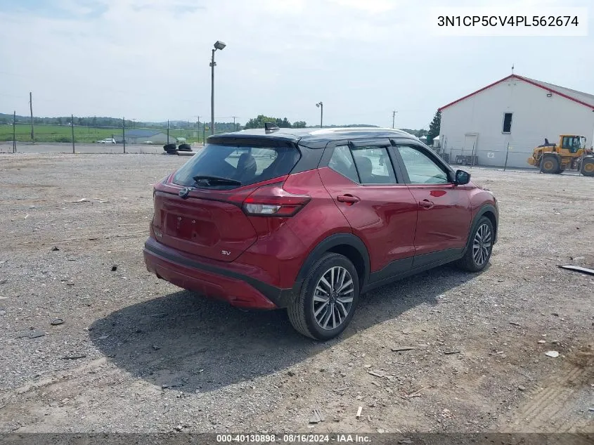 2023 Nissan Kicks Sv Xtronic Cvt VIN: 3N1CP5CV4PL562674 Lot: 40130898