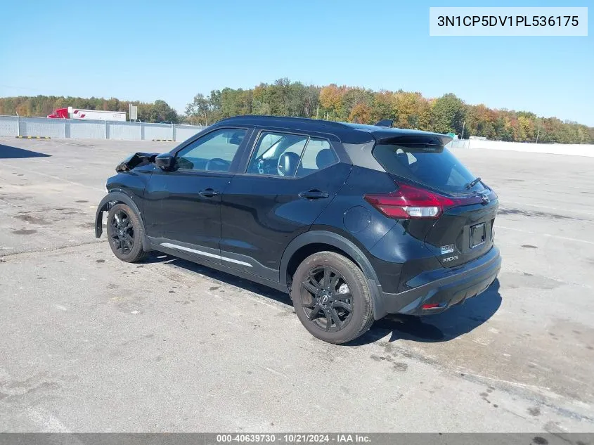 2023 Nissan Kicks Sr Xtronic Cvt VIN: 3N1CP5DV1PL536175 Lot: 40639730