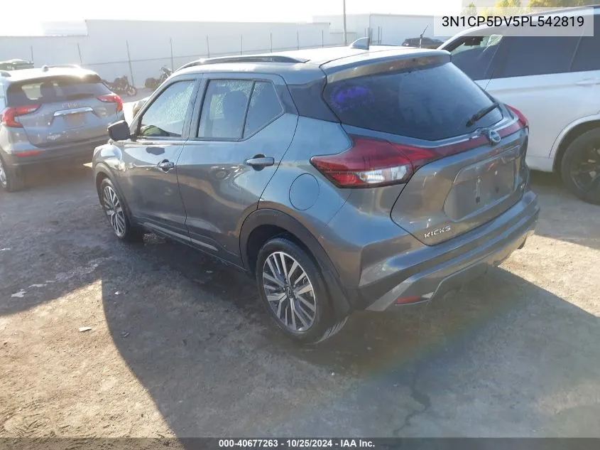 2023 Nissan Kicks Sr Xtronic Cvt VIN: 3N1CP5DV5PL542819 Lot: 40677263