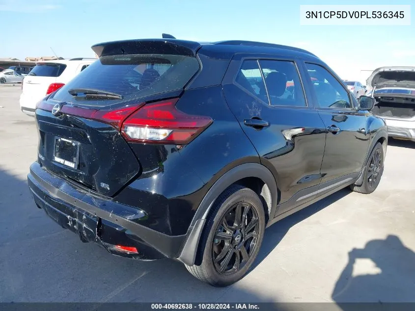 2023 Nissan Kicks Sr Xtronic Cvt VIN: 3N1CP5DV0PL536345 Lot: 40692638