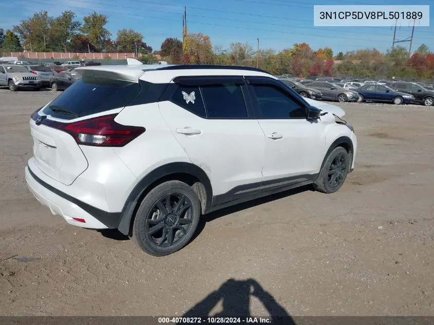 2023 Nissan Kicks Sr Xtronic Cvt VIN: 3N1CP5DV8PL501889 Lot: 40708272