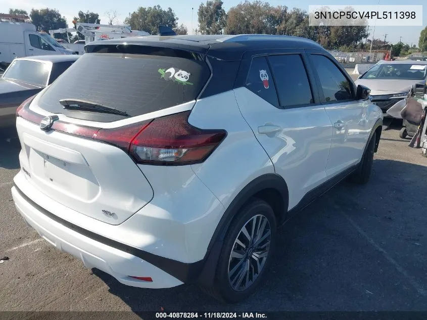 2023 Nissan Kicks Sv Xtronic Cvt VIN: 3N1CP5CV4PL511398 Lot: 40878284