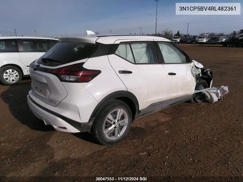 2024 Nissan Kicks S VIN: 3N1CP5BV4RL482361 Lot: 30047553