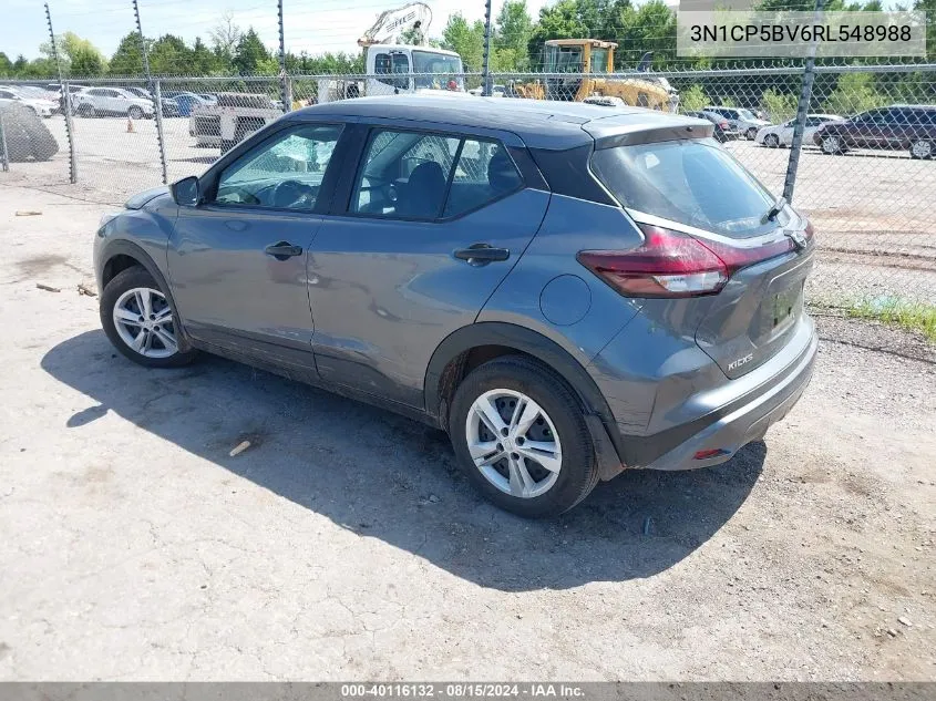 2024 Nissan Kicks S Xtronic Cvt VIN: 3N1CP5BV6RL548988 Lot: 40116132